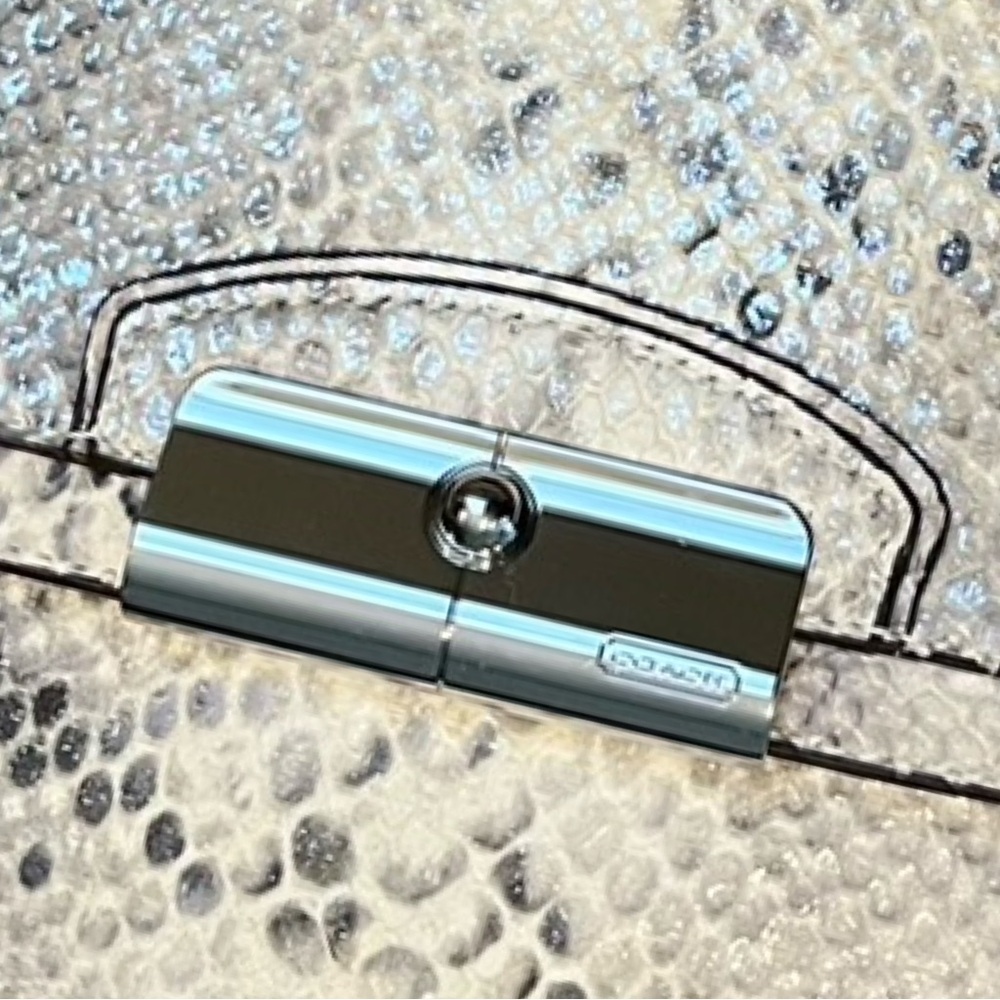 Coach Kristin Python-Embossed Metallic Leather Cr… - image 3